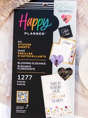 NWT-Happy Planner Blooming Elegance VALUE PACK STICKERS - BIG